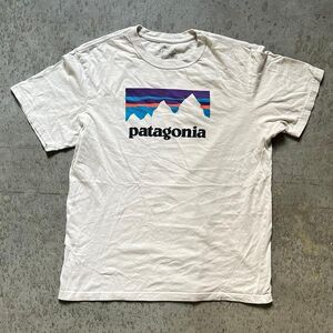 Cream Patagonia graphic t shirt